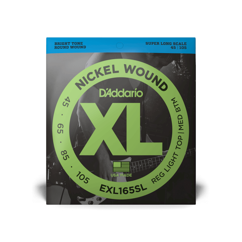 Набір струн D'ADDARIO EXL165SL XL NICKEL WOUND BASS REG LIGHT TOP / MED BOTTOM (45-105)